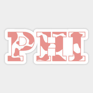 Phi Cow Pattern 2 Sticker